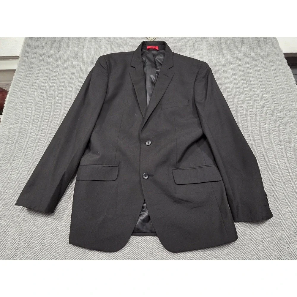 Alfani Mens‎ Slim Fit Blazer Black Solid Notch Lapel Sport Coat Medium M